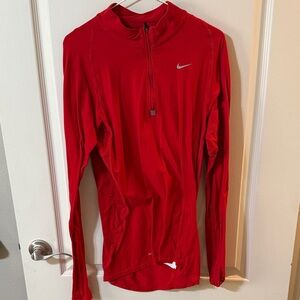Nike Red Performance Long Sleeve Top